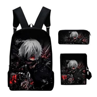 Imagem de Conjunto de mochilas escolares Tokyos Ghouls Kanekis Kens para criança
