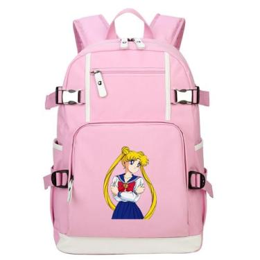 Imagem de Mochila escolar Pink Sailers Moons Anime para crianças - yiweisai