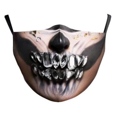 Imagem de Máscara facial Clown 3D Print Cosplay à prova de neblina respirável - 