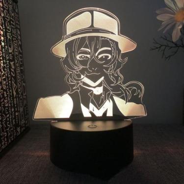 Imagem de Lâmpada de ilusão LED 3D com luz noturna Bungos Stray Dogs Anime - yiw