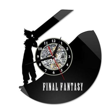 Imagem de Relógio de parede, disco de vinil, Final Fantasy Cloud Strife Anime - 