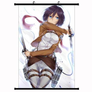 Imagem de Pôster artístico Attack on Titan Shingeki no Kyojin 40x60cm - yiweisai