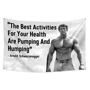 Imagem de Tapeçaria Bandeira Art Arnold Schwarzenegger 90x150cm Poliéster - Yiwe