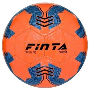 Imagem de Bola Futebol Society Profissional Scorpion PVC Costurada Finta, Laranj