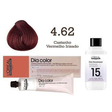 Imagem de Tonalizante Dia Color 4.62 Castanho Vermelho Irisado + Emulsão Revelad