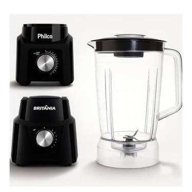 Imagem de Copo de Liquidificador Compatível Philco PH900/PH1200/PLQ1212/PLQ1412/PLQ1350 Inox Turbo e Britânia B1000/Turbo/Diamante 1200 – Acrílico Resistente 1,5L