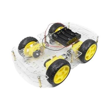 Imagem de Kit De Carro Robô Inteligente 4WD Com Encoder De Velocidade E Caixa De