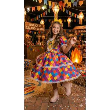 Imagem de Vestido infantil Junino Coração Caipira Julino Marie, 06