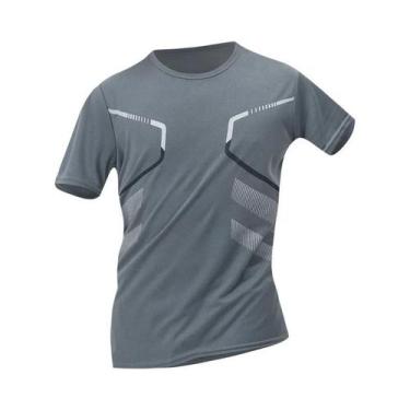 Imagem de Camiseta Fitness Masculina plus Size De Secagem Rápida Com Estampa, Ma
