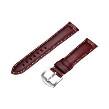 Imagem de Pulseira De Relógio Masculina Retrô Em Couro Genuíno 20mm 22mm, Bracel