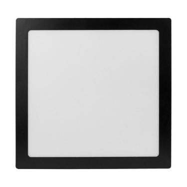 Imagem de Painel De Led Foxlux Quadrado Preto 24w 6500k Embutir