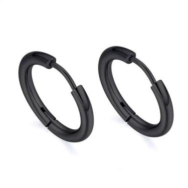Imagem de Kit 3 Pares Brinco de argola 10mm 12mm 14mm 16mm 18mm 20mm Aço Inox Un