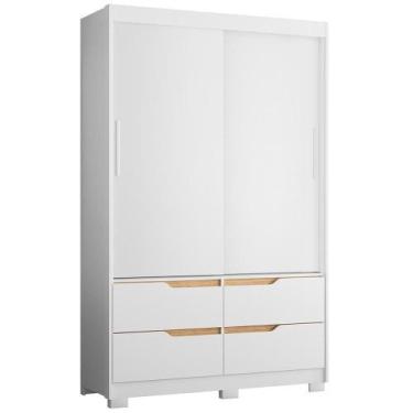 Imagem de Guarda Roupa Solteiro Sole 2 Portas e 4 Gavetas - Móveis Albatroz, Bra