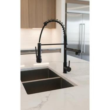 Imagem de Torneira Cozinha Gourmet Preta Fosco Monocomando 2 Jatos - Congratulat