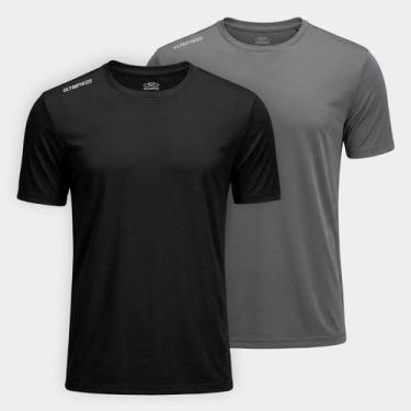 Imagem de Kit Camisetas Olympikus Essential Mc 2.0 2 Peças Masculino, Cinza, G