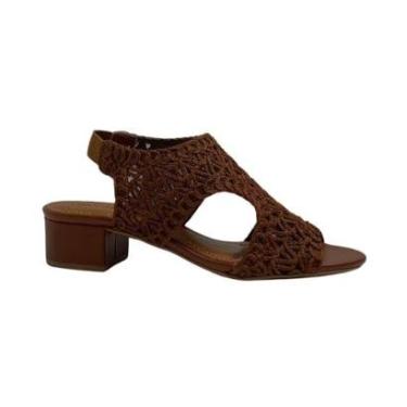 Imagem de Sandália Feminina Valentina 453082 Marrom Escuro-Feminino