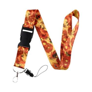 Imagem de Cordão De Pescoço Com Estampa De Borboleta E Lua, Suporte Para Crachá 