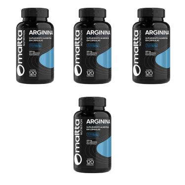 Imagem de Kit 4x Arginina 4x120 cápsulas Maltta-Unissex