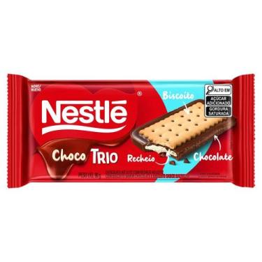 Imagem de Chocolate ao Leite Com Recheio ao Leite ChocoTrio Nestlé 90g, 90g, 1, 