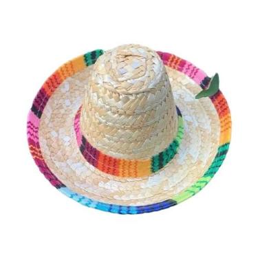 Imagem de Chapéu De Praia Mexicano Unissex Com Proteção Solar 14cm 35cm 43cm Par