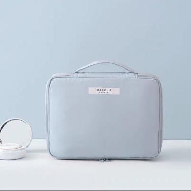 Imagem de Bolsa Cosmética OEM à Prova D'água Multifuncional Portátil 23cm X 16cm X 8.5cm Azul Bebê Feminina Viagem