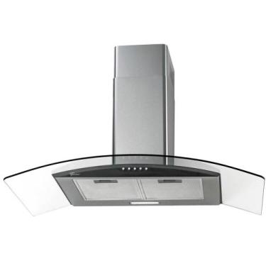 Imagem de Coifa de Parede Fischer Fit, Vidro Curvo, Inox, 90 cm, 220V