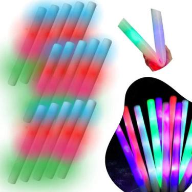 Imagem de Kit 15 Bastão Led Neon Espuma Formatura Balada Festa - Congratulations