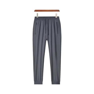 Imagem de Calças Esportivas Masculinas De Secagem Rápida Em Seda Gelada, Respirá