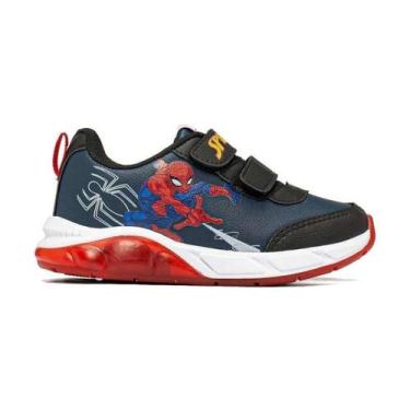 Imagem de Tênis Infantil com Luzes LED Homem Aranha Fácil de Calçar - DISNEY, Az