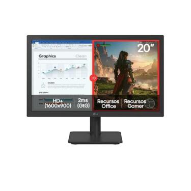 Imagem de Monitor Lg Led Home Office 75hz 20u401a-b Bivolt, PRETO, 127V/220V