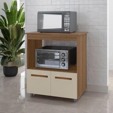 Imagem de Balcão Multiuso Angela 75cm 2 Portas com Espaço para Microondas ou For