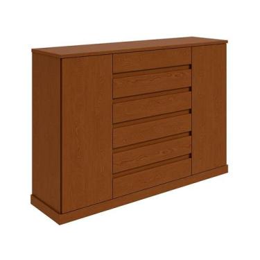 Imagem de Cômoda Vedra 2 Portas 7 Gavetas Frassino - Modern