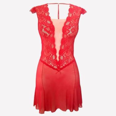 Imagem de Camisola Em Tule E Renda Lembrança Tamanho Único