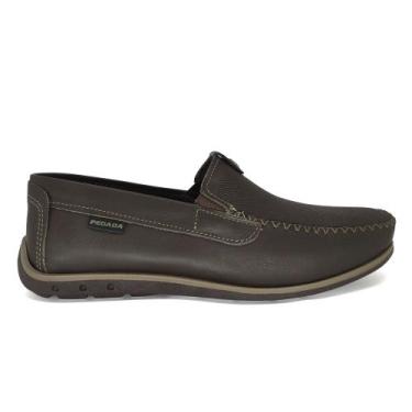Imagem de Mocassim Pegada Masculino Couro Drive com Elástico 141603 Cor:MarromTa