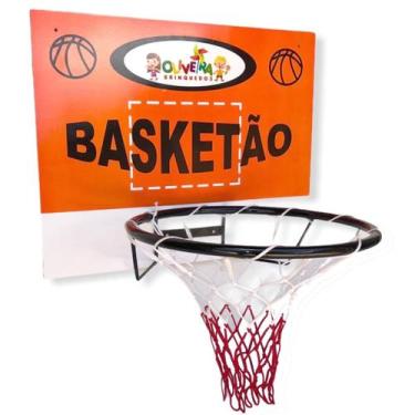 Imagem de Tabela de Basquete Infantil 57x45cm com Aro 39cm Brinquedos Oliveira