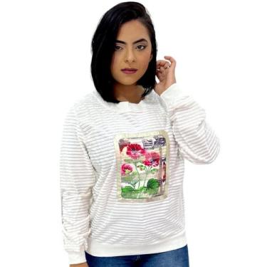 Imagem de Blusa De Frio Feminina Aveludada Manga Longa Gola Careca - ANJ MODAS, 