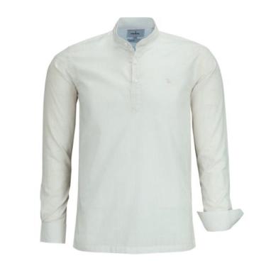 Imagem de Camisa Social Amil Masculina Manga Longa Slim Sem Bolso 100% Algodão 1