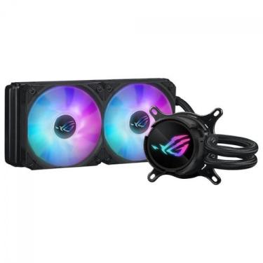 Imagem de Water Cooler Asus Rog Strix LC III, 240mm, ARGB, Intel-AMD, Black, 90R