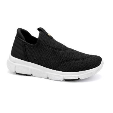 Imagem de Tenis ramarim lycra calce fácil ref 2590302 feminino, 36, Preto, Branc