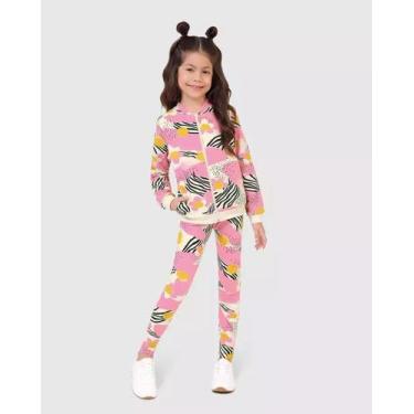 Imagem de Jaqueta Infantil Menina Estampada Em Moletom Stretch Flanelado Malwee 