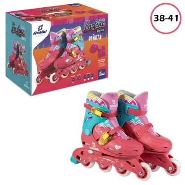 Imagem de Patins In Line Piñata 38 A 41 Proteção E Capacete Fenix