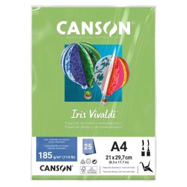 Imagem de Papel Canson Color Iris Vivaldi 25 Folhas 185g Canson, Maçã Verde