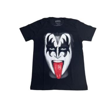 Imagem de Camiseta Kiss Gene Simmons Blusa Adulto Unissex Banda De Rock Bo385 BM
