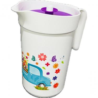 Imagem de Jarra com Tampa Ilúmina 2L Caminho das Flores para Servir Bebidas Plástico com Trava Rosa Tupperware