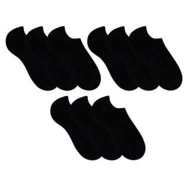 Imagem de Kit Com 9 Pares De Meias Esportiva Masculina Sapatilha Selene Conforto