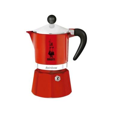 Imagem de Cafeteira Italiana Rainbow Vermelha Bialetti 3 Xícaras