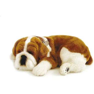 Imagem de Brinquedo Perfect Petzzz Filhote Cachorro Bulldog Dorminhoco com Caminha e Certificado Imex