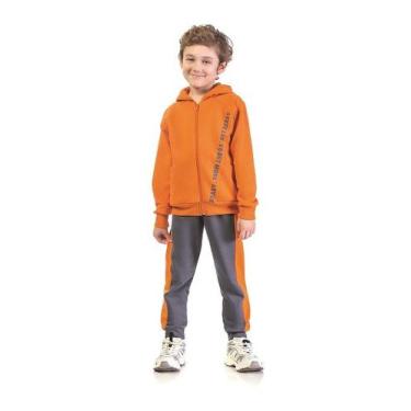 Imagem de Conjunto Moletom Infantil Masculino Casaco + Calça Dila 04025, 4, Abob
