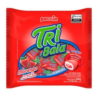 Imagem de Bala Peccin TriBala Morango 500g