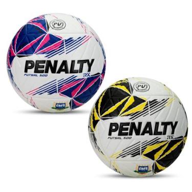Imagem de Kit 02 Bolas De Futsal Penalty RX 500 XXVI 2026 Selo CBFS, Rosa, Amare